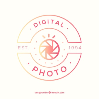 Photography logo with gradient colors