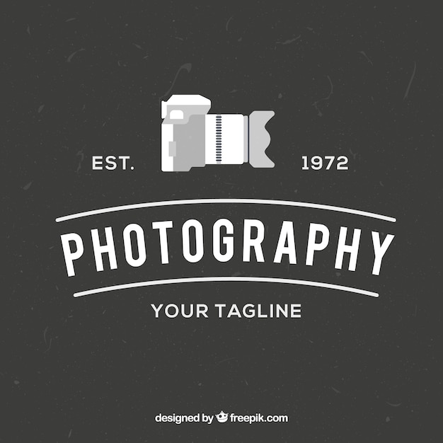 Free vector photography logo with side view