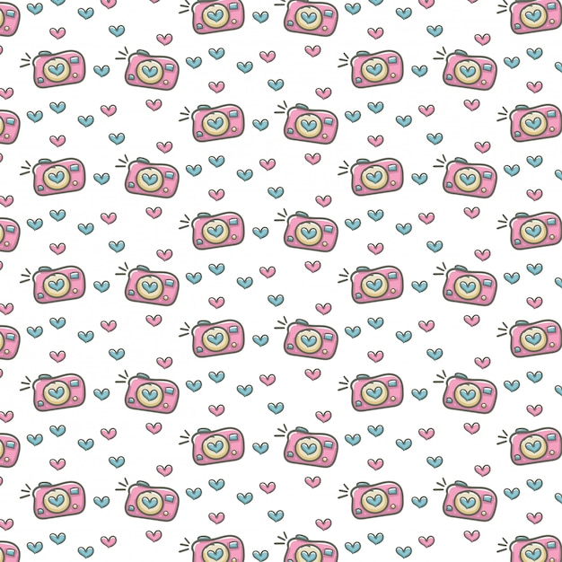 Free vector photography machine pattern heart