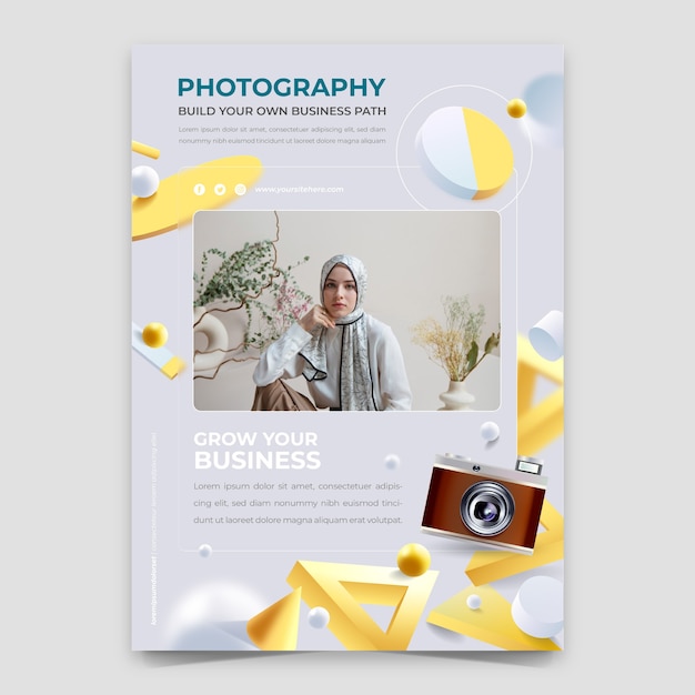 Photography poster template design