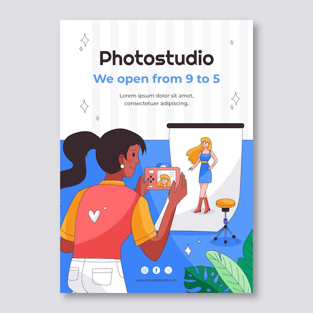 Photography studio poster template