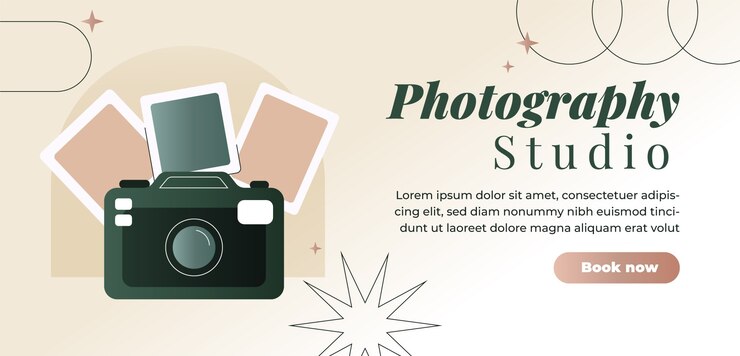 Free Vector photography template design