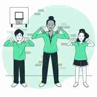 Free vector physical education concept illustration