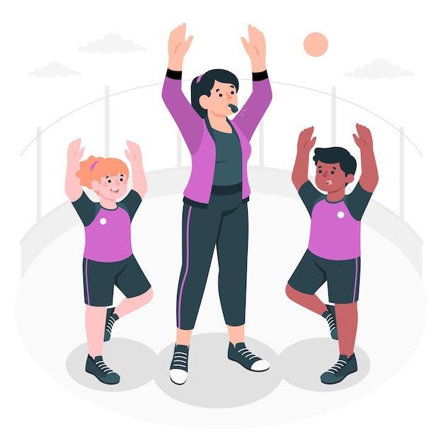 Free vector physical education concept illustration