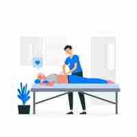 Free vector physiotherapy concept illustration