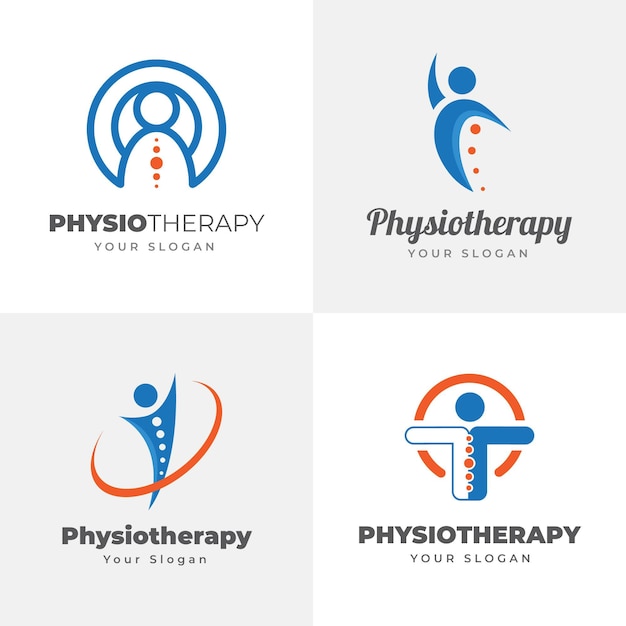 Physiotherapy logo template collection