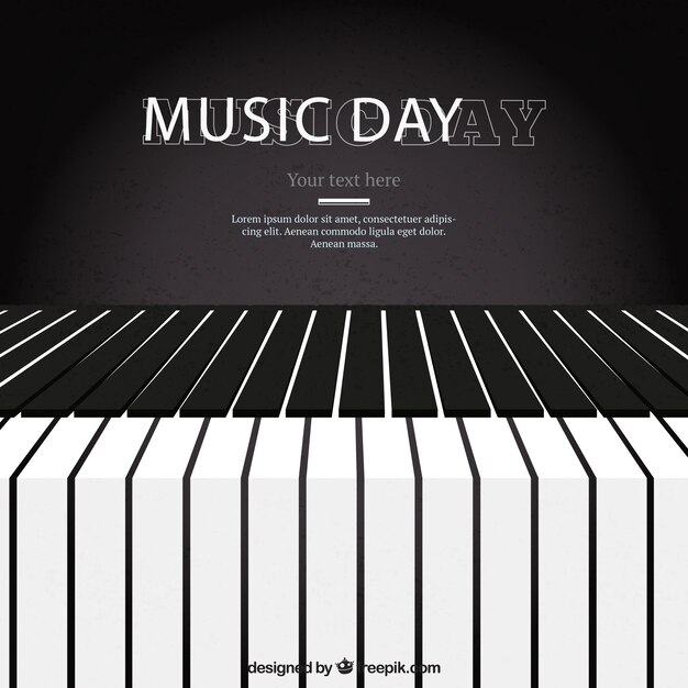 Piano background for the music day