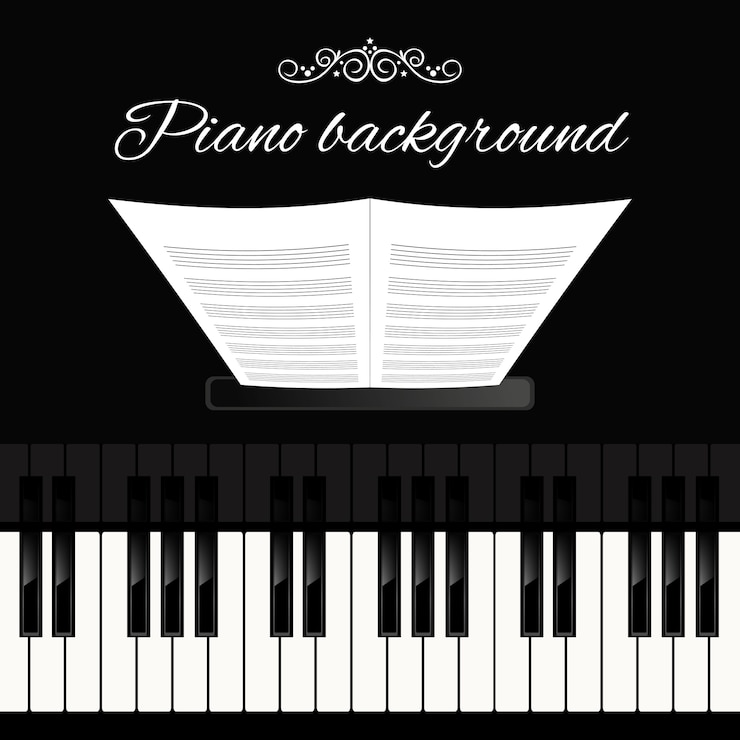 Free Vector piano background