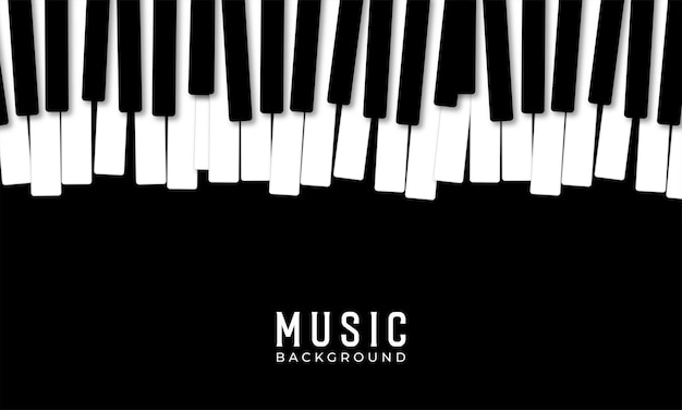 Клавиши фортепиано крупным планом на черном фоне концепция музыкальных инструментов