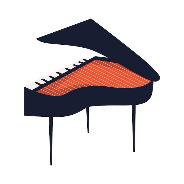 Free vector piano music jazz instrument icon isolated