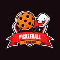 Free vector pickleball  logo design template