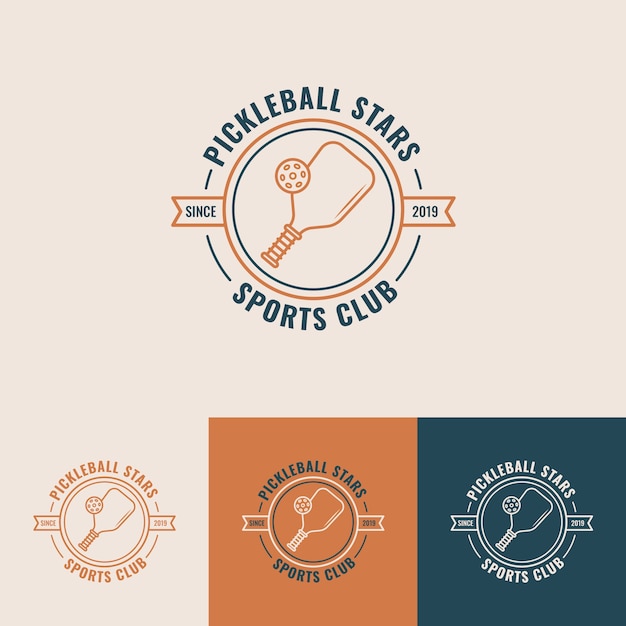 Шаблон логотипа pickleball