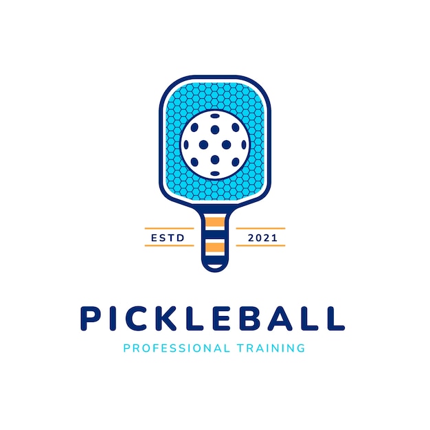 Бесплатное векторное изображение Шаблон логотипа pickleball