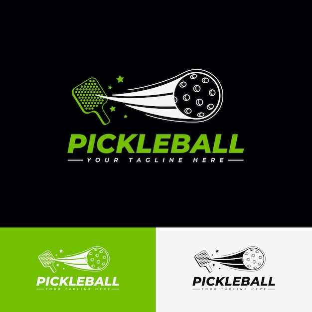 Шаблон логотипа Pickleball