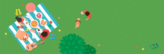 Бесплатное векторное изображение Пикник в парке