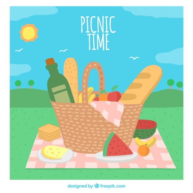 Free Vector picnic time background