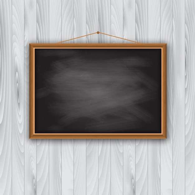Бесплатное векторное изображение Картинная рамка на деревянной стене