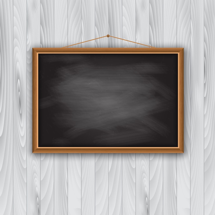 Free Vector picture frame on wooden wall 