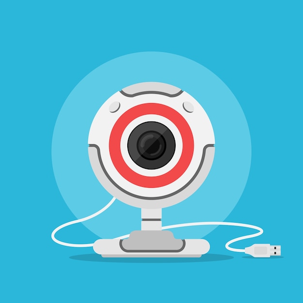 Webカメラ、スタイルの図の画像 Premiumベクター