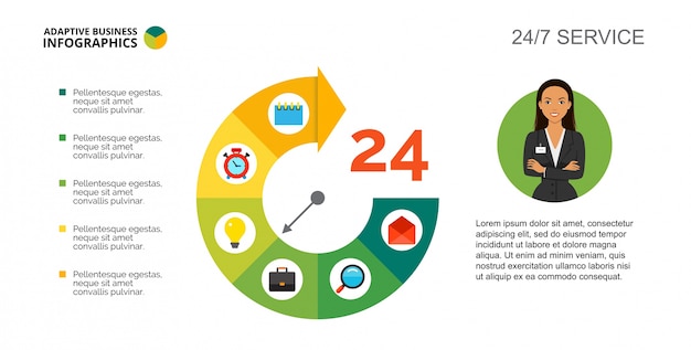 Pie chart slide template