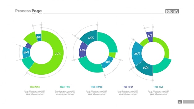 Free vector pie charts slide template