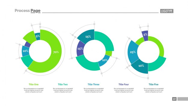 Pie charts slide template