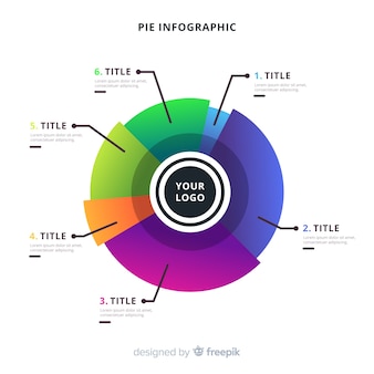 Infographics percentage pie-chart Vector | Free Download