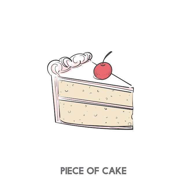 Free vector a piece of cake