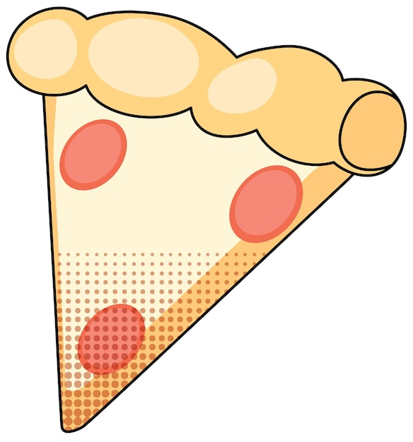 Free vector a piece of pizza on white background