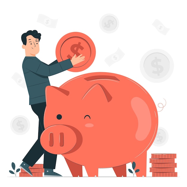 Piggy bank concept illustration