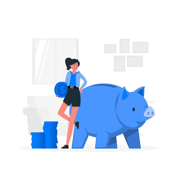 Piggy bank concept illustration