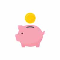 Free vector piggy bank