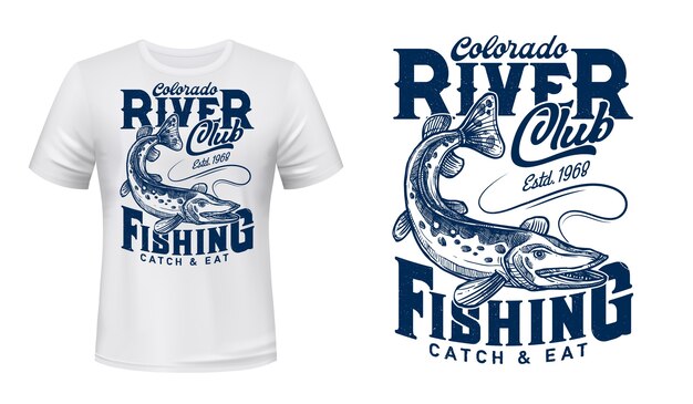 Download Premium Vector Tuna Fish T Shirt Print Mockup Of Fishing Sport