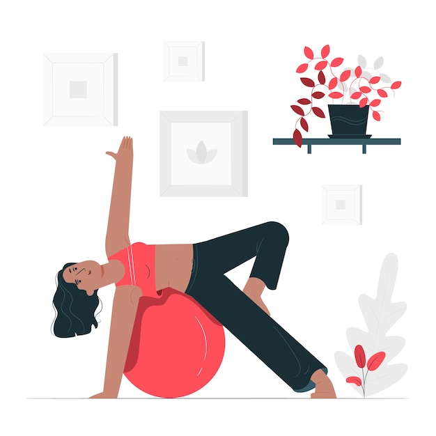 Vettore gratuito illustrazione di concetto di pilates