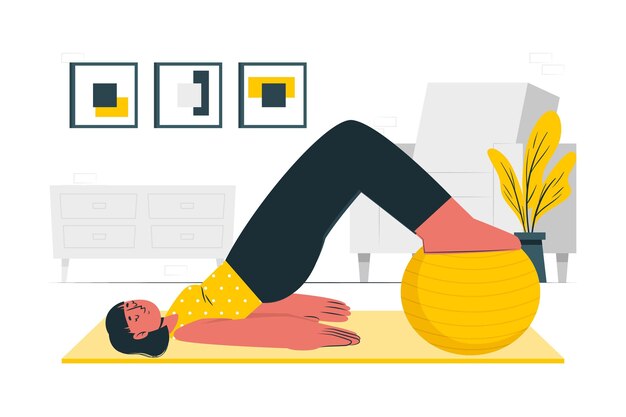 Pilates Concept Illustration