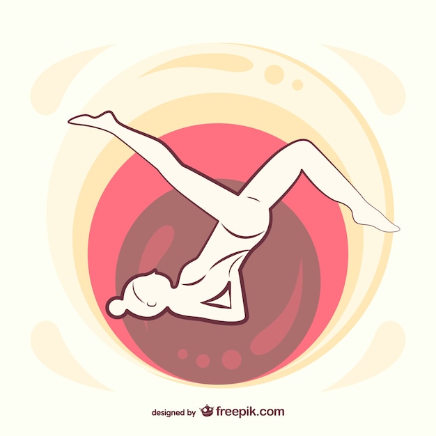 Pilates drawing vector