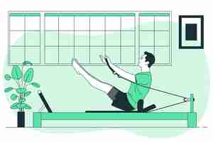 Free vector pilates reformer illustration concept