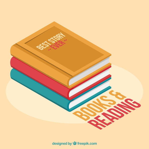 Free vector pile of books background