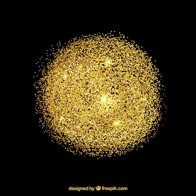 Free vector pile of glitter in golden style