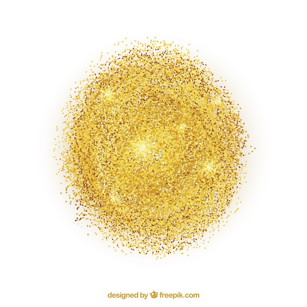 Free vector pile of glitter in golden style