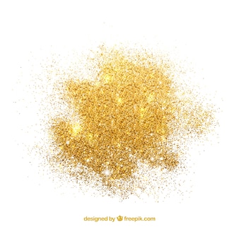 Pile of glitter in golden style