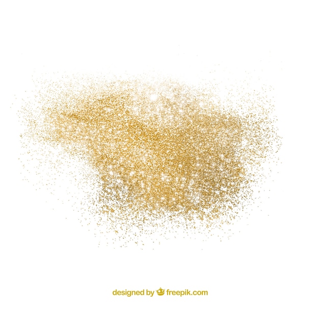 Pile of glitter in golden style
