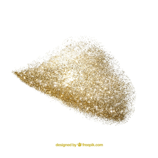 Pile of glitter in golden style