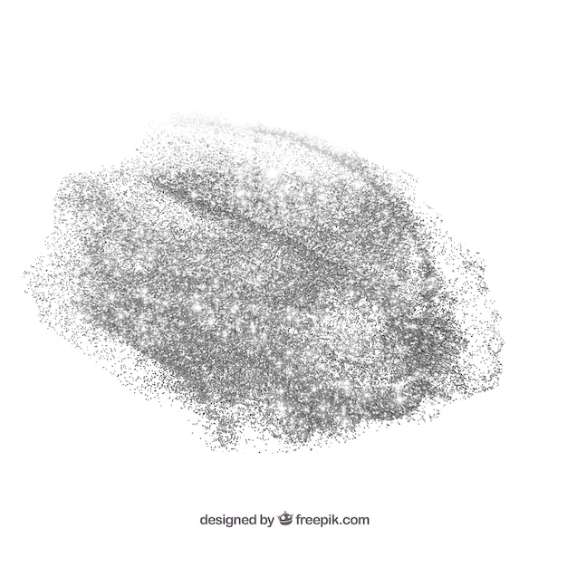 Free vector pile of glitter in silver color