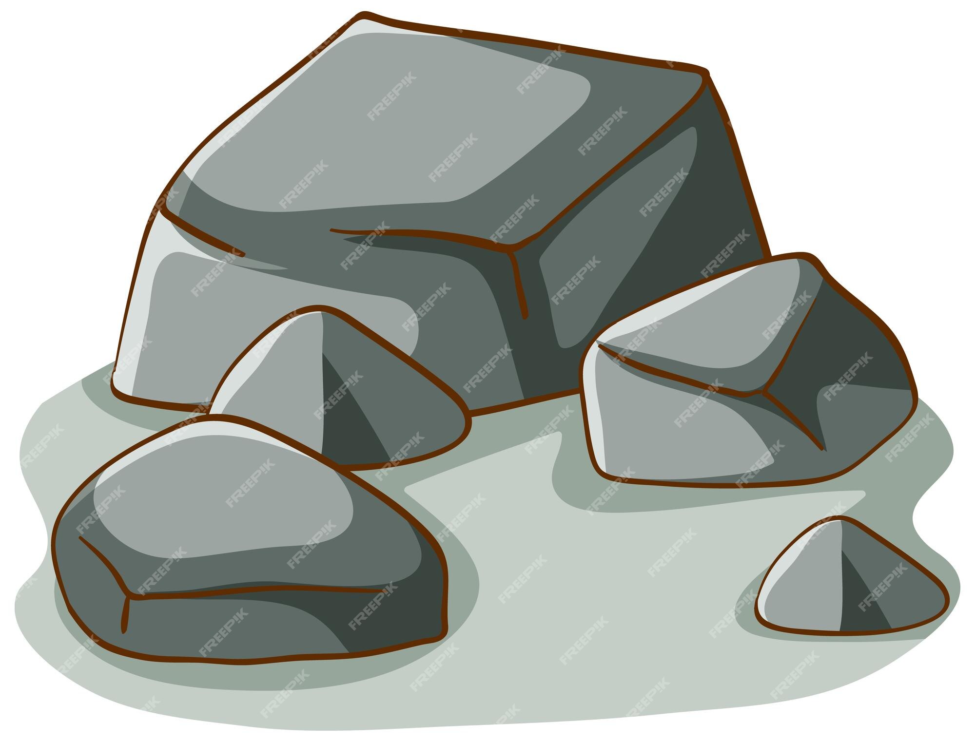 Free Vector | Pile of stones on white background Free Vector | Pile of stones on white background