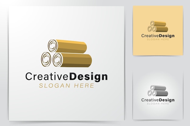木のロゴのアイデアの山。インスピレーションのロゴデザイン。テンプレートのベクトル図です。白い背景に分離