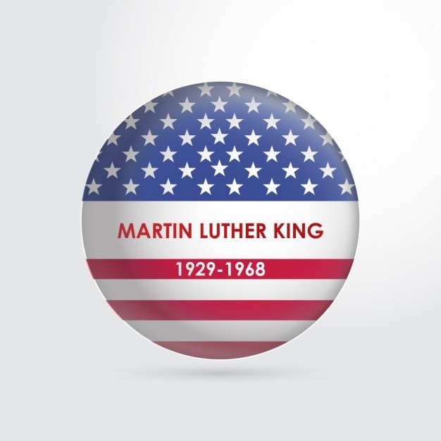 マーティン・ルーサー・キング・ジュニアのピンボタン。日
