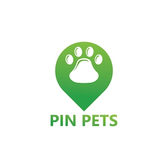 Дизайн шаблона логотипа животных булавки