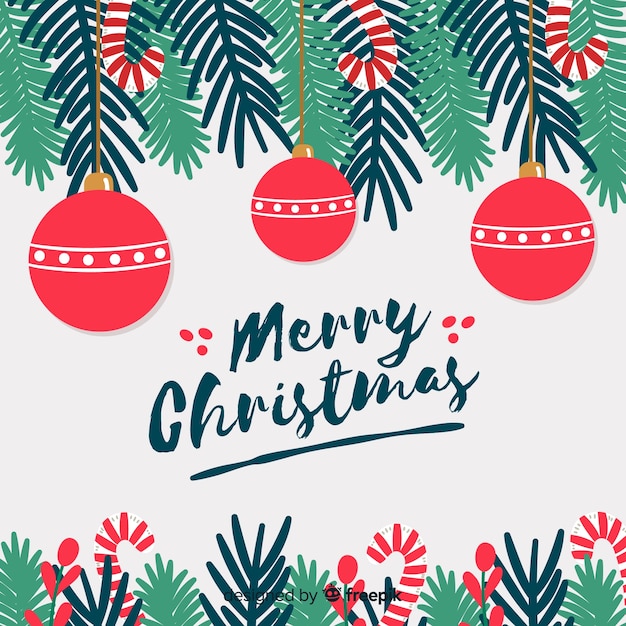 Free vector pine branches christmas background