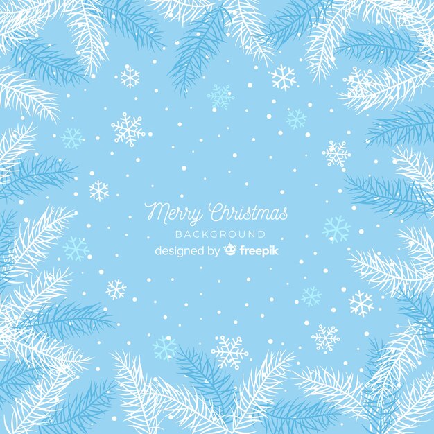 Pine branches christmas background